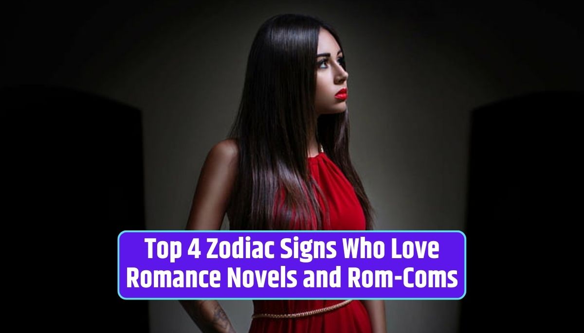 Zodiac signs, romance novels, romantic comedies, affinity for romance, emotional connections, astrology insights, fostering empathy, ruling planets' influence,
