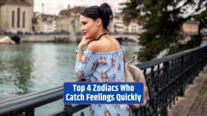 Zodiac signs, astrology, love, emotional connections, catching feelings, romantic tendencies, passionate personalities,